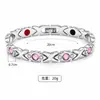El brazalete magnético de aleación con incrustaciones de diamantes de trébol de cuatro hojas de acero inoxidable más vendido de Amazon, popular joyería de energía magnética en oro rosa