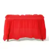 Mantel de Mesa Desechable con Falda Plisada | Cubierta de Mesa Impermeable de Plástico PE con Borde Fruncido | Mantel de Mesa de Color Sólido para Banquetes, Cumpleaños, Bodas y Decoración de Fiestas