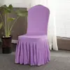 Falda elástica plisada funda para silla funda para silla de hotel restaurante funda para silla de banquete de boda funda de una pieza para palillos