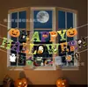 Nuevo Juego de Decoración de Fiesta con Bandera de Calabaza Temática de Halloween, Bandera del Festival de Fantasmas, Juego de Adorno Espiral para Pastel
