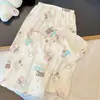 Nuevos Pantalones de Pijama de Algodón Nube Sueltos Largos para Mujer Verano Primavera Otoño Finos Casuales Pantalones de Casa Se Pueden Usar Afuera Caminando Pantalones Dios