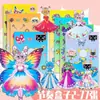 24 Pegatinas Populares de Caja de Ritmos de Alta Definición Vestido de Princesa para Vestir Pegatinas para Recompensar Niños Juguete Creativo Hecho a Mano Educativo Pegatinas
