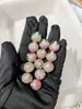 Cuentas Luminosas de Flor de Loto de 16 mm con Agujero Recto Óptico para Cadena de Teléfono DIY, Llavero, Cadena de Bolsa, Accesorios de Joyería