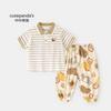 Camiseta Kaka Panda para Meninos Roupas de Verão Calças Anti-mosquito de Manga Curta para Meninas Conjunto de Duas Peças Roupas de Verão Infantis Roupas para Bebês e Crianças