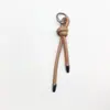 Lanyard para Llaves Versátil Colgante para Bolso Multicolores Hecho a Mano Moda Simple Accesorios para Mochila Llavero de Cuerda de Cuero PU