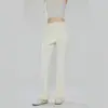 Calça de Yoga Cintura Alta com Design Falso de Duas Peças, Levanta Bumbum, Controle de Barriga, Calça Legging de Yoga Flare, Calça Wide-Leg Anti-Exposição