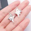 Aleación incrustada resina UV taladro estrella luna estrella de cuatro puntas colgante DIY pendiente collar colgante adornos accesorios pequeños