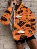 Moletom com Capuz Europeu de Halloween 2026 Feminino Estampa Digital Floral de Caveira Pulôver Hoodie 52