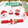 Regalo de Navidad Estampado en Oro Juguete Infantil Pulsera de Navidad Pulsera de Bofetada de Papá Noel Muñeco de Nieve Reno Pulsera de Bofetada