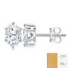 Pendientes dulces y frescos de plata 925 que no se decoloran, diseño de nicho, pendientes de botón de moissanita ovalada, lujo ligero, alta gama