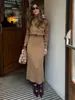 Conjunto de Suéter de Gola Alta Elegante e Versátil com Caimento Justo + Saia - Novo Estilo Outono e Inverno 2026 Europeu e Americano Transfronteiriço