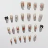 Xiangfeng Perla Nuevo Gama Alta Francés Portátil Lazo Uña Dedo Blanqueamiento Parche Manicura Portátil Uña 24 Piezas