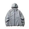 Yidao Vintage 2026 Primavera Nueva Estilo Montaña Exterior Ligera Protección Solar Camisa Pareja Bloque de Color Cremallera con Capucha Chaqueta