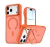 Adecuado para Apple Iphone18Pro Color Brillante Tipo Piel Mate Magnético Funda de Teléfono Samsung S26Fe Soporte Anti-Caída Cubierta