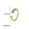 Anel de Design Nicho de Luxo Leve Estilo Ins Europeu e Americano Ouro 18K Aço Inoxidável Zircônia Anel Aberto Joias de Moda Personalizadas