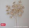 Eucalipto Dourado Folhas de Ginkgo Flores Artificiais Douradas Materiais para Arranjo Floral de Casamento Dourado Azevinho Sala de Estar Hotel Flores Plásticas