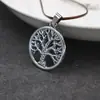 Collar para hombre de acero de titanio, colgante para hombre de acero inoxidable con árbol de la vida hueco, moda simple, joyería de comercio exterior europea y americana