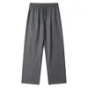 Pantalones casuales de algodón mezclado a rayas para hombre, estilo coreano de primavera y otoño, holgados, de pierna recta, pantalones de trabajo estilo harén, modernos.