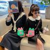 Bolso infantil estilo western para niña, monedero con cadena de rombos estilo Chanel, bolso bandolera de princesa a la moda, bolso para pintalabios