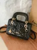 Bolso Cuadrado Pequeño con Puntada de Diamante para Mujer, Bolso de Mano de Lujo Ligero, Mini Bolso Versátil de Hombro y Cruzado Estilo Lady Dior, Bolso de Diseño de Nicho
