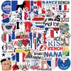 50 Piezas de Pegatinas de Graffiti Francés Urbano Guitarra Cuaderno Maleta DIY Pegatinas Impermeables Disponibles Transfronterizas