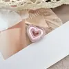 Contas Brancas em Forma de Coração com Preenchimento de Pó Acrílico e Furo Vertical para Caneta DIY Handmade, Corrente de Celular, Acessório de Cabelo, Pingente, Joias com Contas Soltas