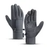 Luvas de Ciclismo Masculinas Outono e Inverno Outdoor Quentes, à Prova de Vento e Frio, Tela Sensível ao Toque, Antiderrapantes, Luvas Femininas de Veludo com Dedos Inteiros Venda por Atacado