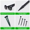 Estacas de plástico personalizadas para jardín exterior, huerto, invernadero, estacas de plástico negro dentadas para fijar tela de control de malezas