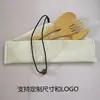 Fábrica de Shenzhen Personalizada Bolsa de Linho para Hashi, Bolsa de Palha de Linho, Bolsa Triangular de Linho Dupla Camada, Bolsa Personalizada para Faca e Garfo