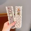 Pinza de tela suave color café para flequillo de niños con lazo de encaje, Diadema mágica para niñas, Accesorio para peinar el cabello de bebé