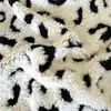 Manta Jacquard Leopard Print Catiônica Nova Personalizada de Camada Dupla, Lã Tafetá, Manta Grossa de Inverno, Manta Xale