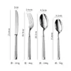 Juego de Cubiertos de Acero Inoxidable 304L Transfronterizo con Impuestos Incluidos, Tenedor, Cuchara, Vajilla Forjada Columna Romana, Cuchillo y Tenedor de Acero Inoxidable de Alta Gama para Steak de Hotel