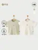 Ropa de bebé, tops finos de manga corta de verano, algodón puro, Clase A, sin costuras, camisetas para casa, diseño calado, color liso, adecuados para que los bebés los usen al aire libre