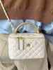 Yue Zi 2026 Otoño/Invierno Nuevo Bolso de Mano Versátil y Elegante tipo Caja para Mujer Bolso de Cadena Acolchado Diamante Texturizado Bolso de Hombro Único Cruzado