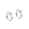 Brincos de Prata Esterlina S925 Estrela de Cinco Pontas com Diamante 2025 Nova Moda Feminina Simples Estilosos Elegantes Versáteis Brincos Brincos