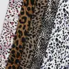Algodão viscose 30*30/68*68 tecido liso estampa geométrica de leopardo camisa social feminina tecido tecido