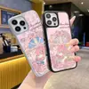 Nuevo Producto de Primavera Rosa Rosa Iphone16 Hermosa Funda para Teléfono Apple 17Pm Agujero Grande Espejo Cubierta Protectora
