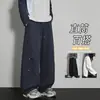 Pantalones de tala de algodón elástico de venta caliente para otoño, pantalones con remaches, nuevos pantalones de trabajo funcionales para hombre en blanco, gris y azul marino