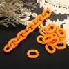 Cadena acrílica de 18*24 mm, color, anillo abierto en forma de U, bolsa de cadena de plástico, cadena para teléfono móvil, accesorios para joyería DIY