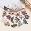 Aleación de Zinc Goteo de Aceite Mariposa Colorida Fantasía Colgante Hecho a Mano DIY Pendientes Llavero Pulsera Accesorios de Joyería