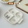 Plato de Cena de Cocina para el Hogar Multi-funcional Cebolleta, Jengibre y Ajo Condimento Separador de Comida Artefacto Plato de Cena para Hot Pot Plato de Cena de Cuatro Compartimentos