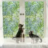 Película Electroestática para Vidrio al por Mayor Hoja Verde Creciente Pegatina de Ventana Láser Colorida Protector Solar Esmerilado Aislamiento Térmico Protección Solar Pegatina para Ventana