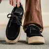 Zapatos de Hombre, Casual Primavera y Otoño Estilo Hong Kong Retro de Caña Baja Zapatillas Deportivas, Nuevos Zapatos Deportivos Trendy con Cordones de Suela Gruesa para Hombre