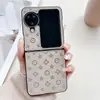 Capa de Celular oppofindn2flip Couro Estampado Find N3Flip Couro Marca Tendência Capa de Couro de Alta Qualidade