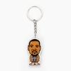 Novo chaveiro de estrela de basquete masculino Kobe Owen Harden James acrílico desenho animado bolsa pingente atacado