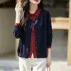 Suéter de punto grueso de lana finamente hilada con cuello polo, bloques de color, estilo de dos piezas falso, para mujer, nuevo estilo otoño e invierno, abrigo casual holgado y versátil