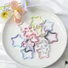 Liga Estrela de Cinco Pontas Macaron Gradiente Fivela de Mola Pingente de Chaveiro Acessórios Pintados DIY Chaveiro Gradiente