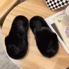 Chinelos de Pelo com Solado Grosso para Mulheres, Uso Externo, Novo Estilo Outono/Inverno 2026, Tira Cruzada, Mais Vendido da Internet, Tira Única, Roupa de Casa, Chinelos de Algodão Ins