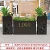 Jardinera de flores de acero inoxidable para exteriores, combinación de jardinera de hierro forjado, macetero municipal, departamento de ventas, jardinera comercial de hierro forjado, valla