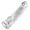 Condón extendido para hombre, condón Zhanpeng texturizado con rosca de colmillo de lobo, condón de cristal, barra de colmillo de lobo para hombre, juguete sexual para adultos para hombres